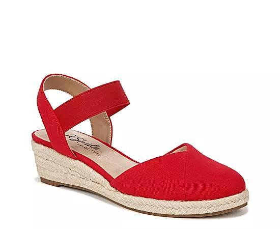 LifeStride Kimmie Women's Espadrille Wedges, Size: 8.5 Wide, Red Red Product Image