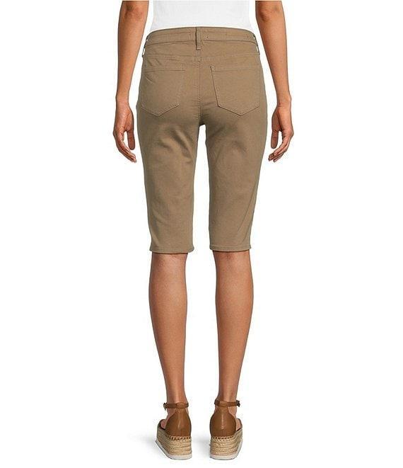NYDJ Side Slit Hem Rivet Bike Stretch Denim Bermuda Shorts Product Image