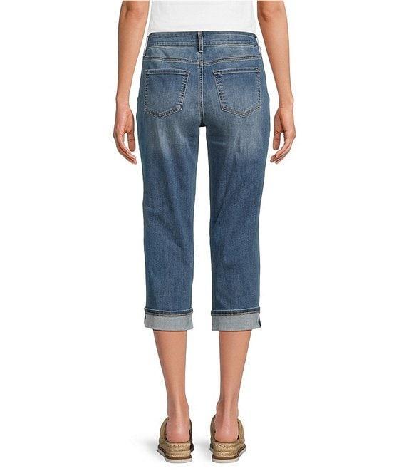 NYDJ Petite Size Marilyn Cuffed Cool Embrace® Lift Tuck® Capri Denim Jeans Product Image