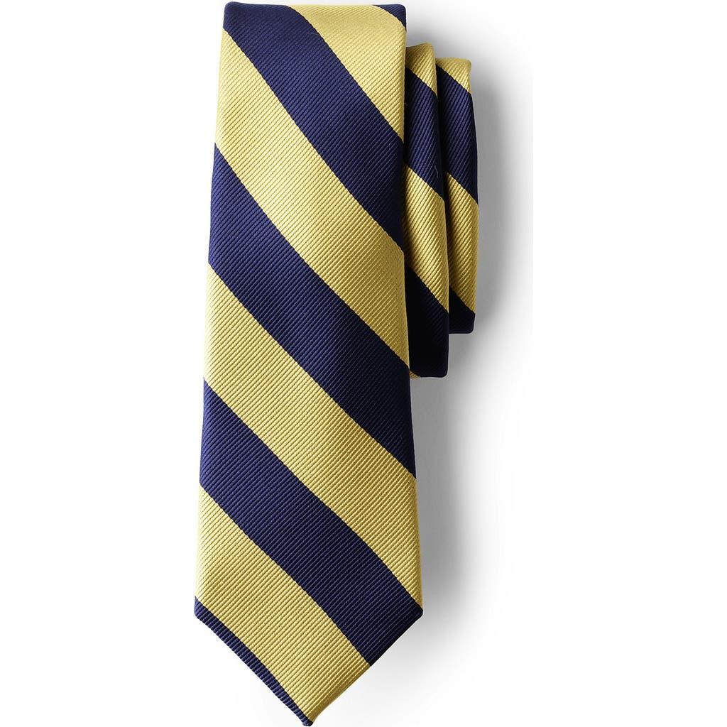 Kids Lands' End School Uniform Stripe Pre-Tied Tie, Size: Small, Classic Navy Red Product Image