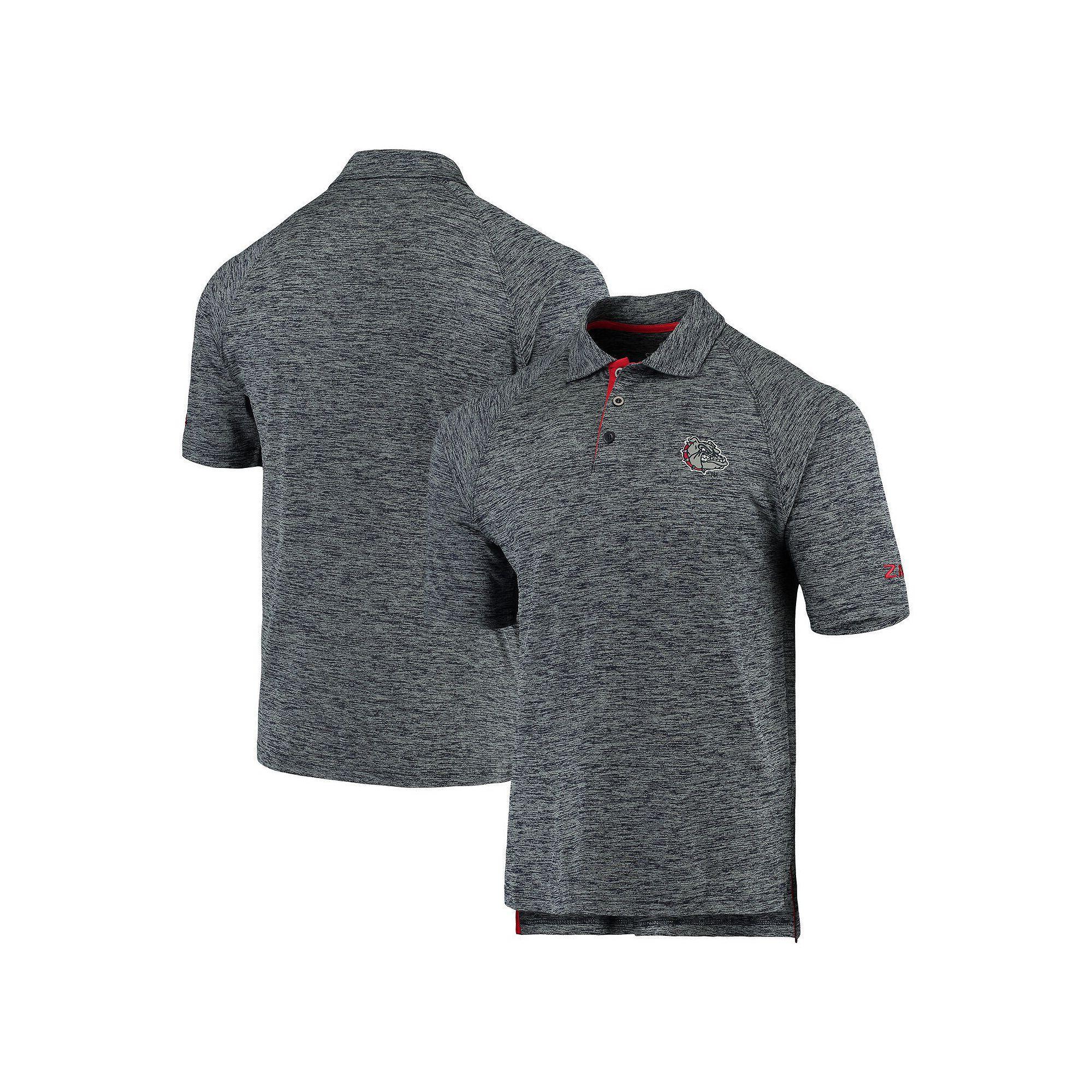 Men's Colosseum Heathered Navy Gonzaga Bulldogs Down Swing Raglan Polo, Size: XL, Zag Blue Product Image