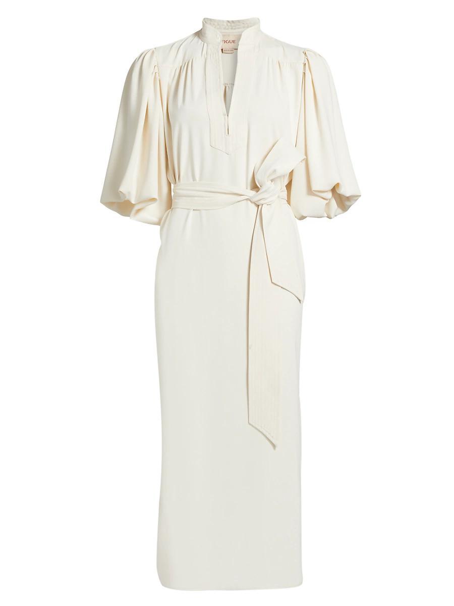 Womens Dani Tie-Waist Midi-Dress Product Image
