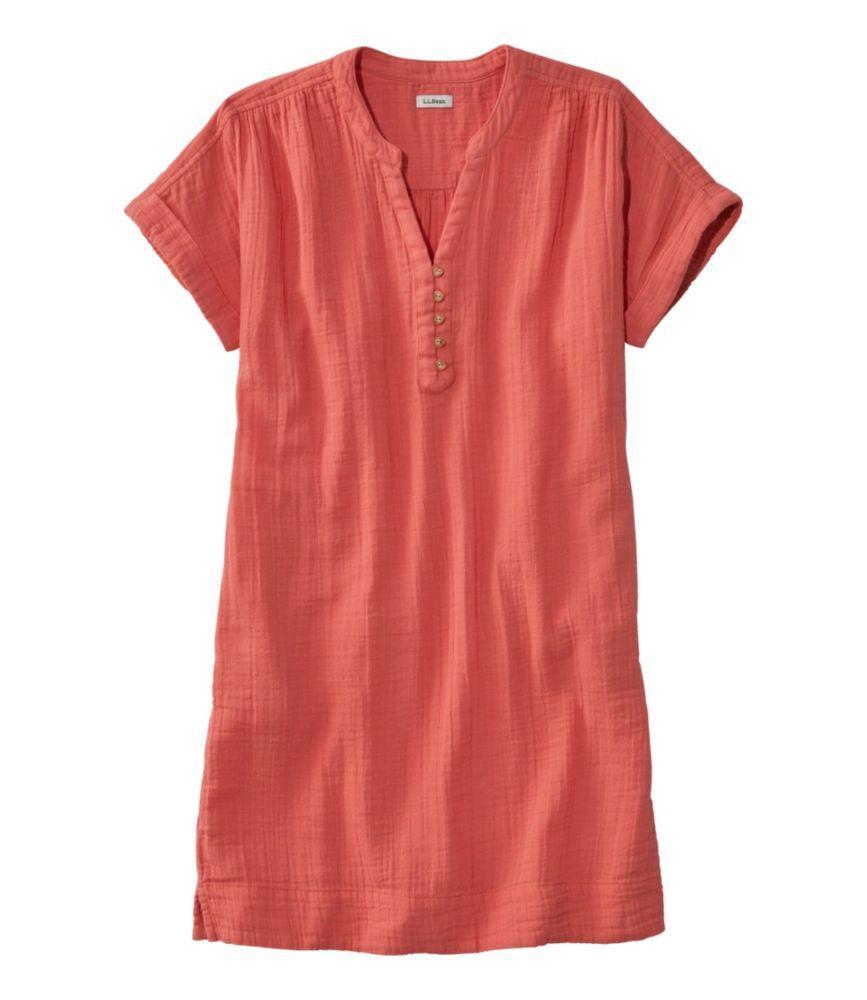 Women's Cloud Gauze Short-Sleeve Shift Dress Product Image