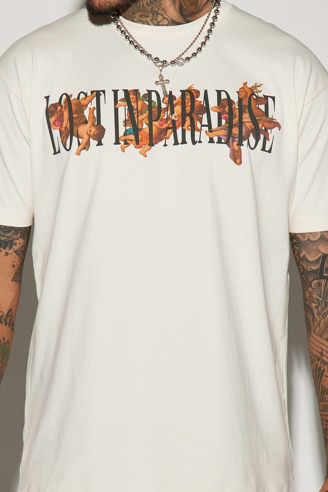 Lost Paradise Angels Short Sleeve Tee - Off White Product Image