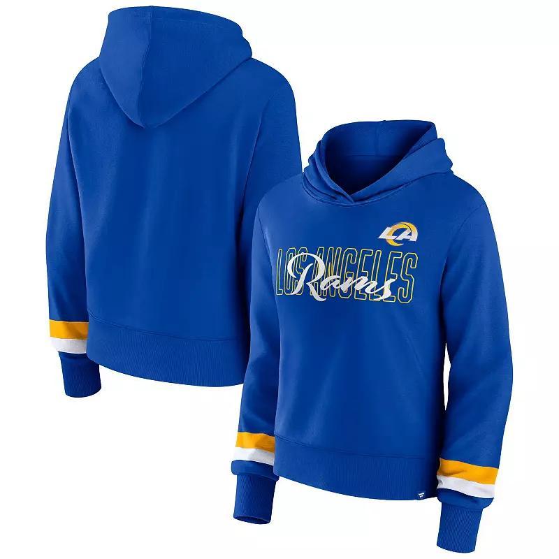 Women's Fanatics Branded  Royal Los Angeles Rams Over Under Pullover Hoodie, Size: XS, Blue Product Image
