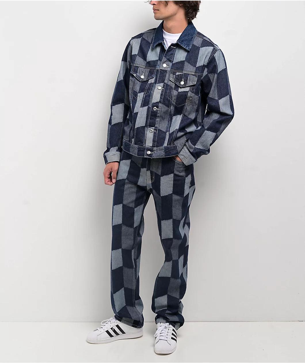 HUF Patchwork Blue Denim Jacket Product Image