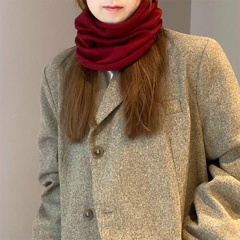 Plain Multi-Way Knit Scarf / Beanie Product Image