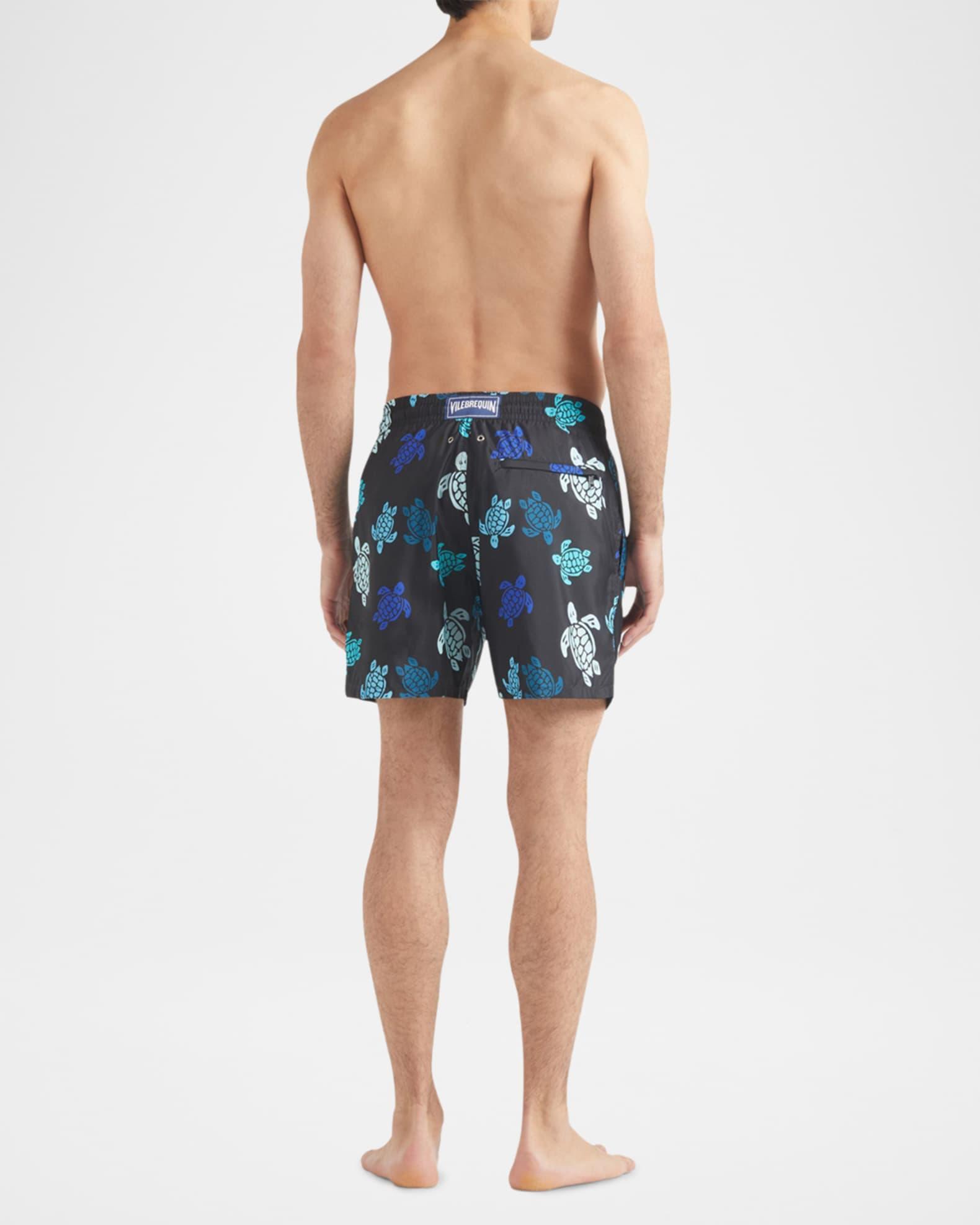 Men's Multicolor Turtle-Print Swim Shorts Product Image