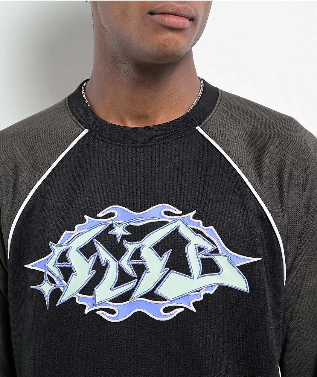 A.LAB Frequency Black & Green Long Sleeve Mesh Jersey Product Image