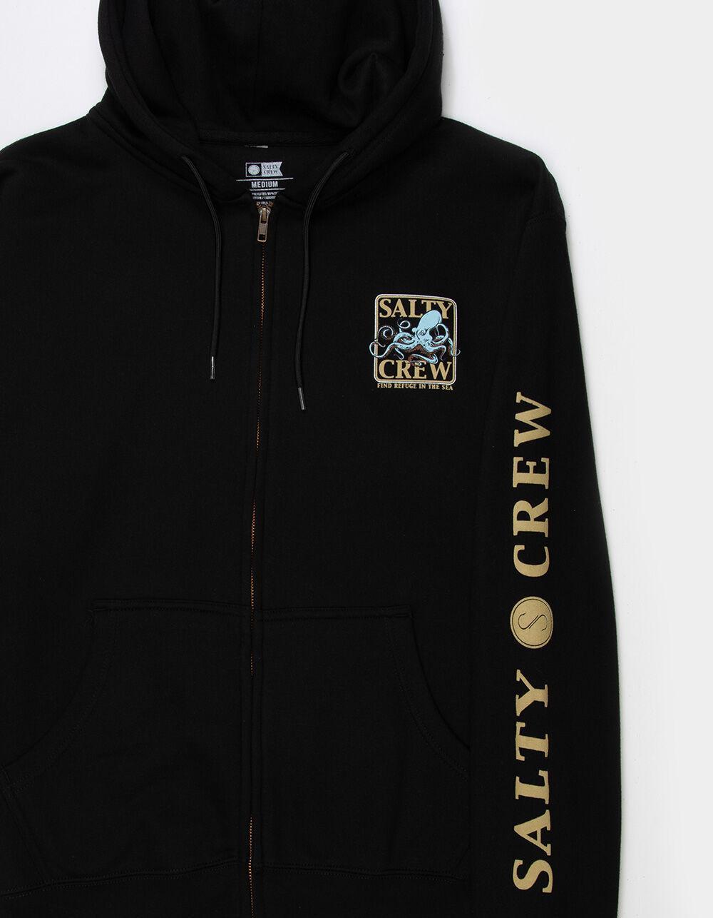 SALTY CREW Ink Slinger Mens Zip-Up Hoodie - BLACK Product Image