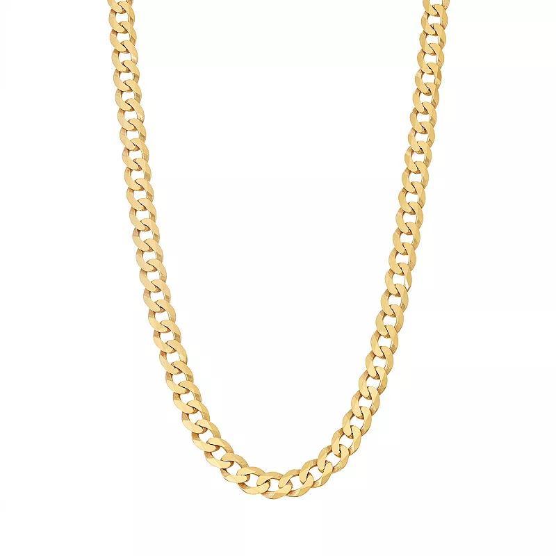 Giorgio di Vicenza Men's Sterling Silver Cuban Curb Chain Necklace, Size: 30", Gold Tone Product Image