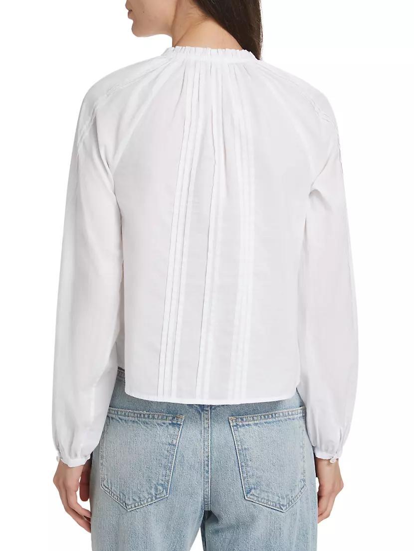 Jaxon Cotton Pintuck Blouse Product Image