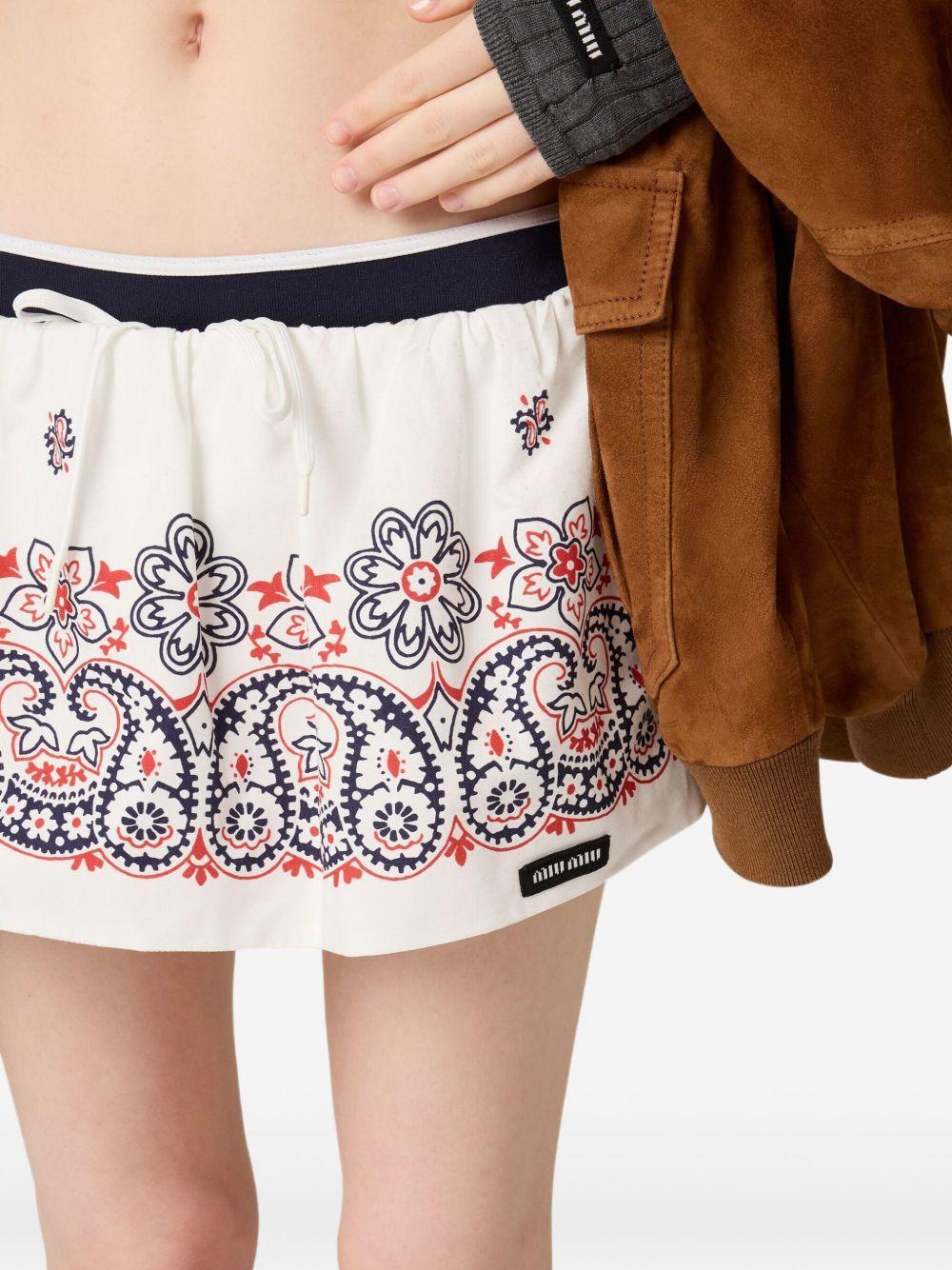 Slubbed poplin skort Product Image