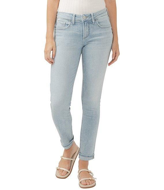 Silver Jeans Co. Mid Rise Slim Leg Girlfriend Skinny Jeans Product Image