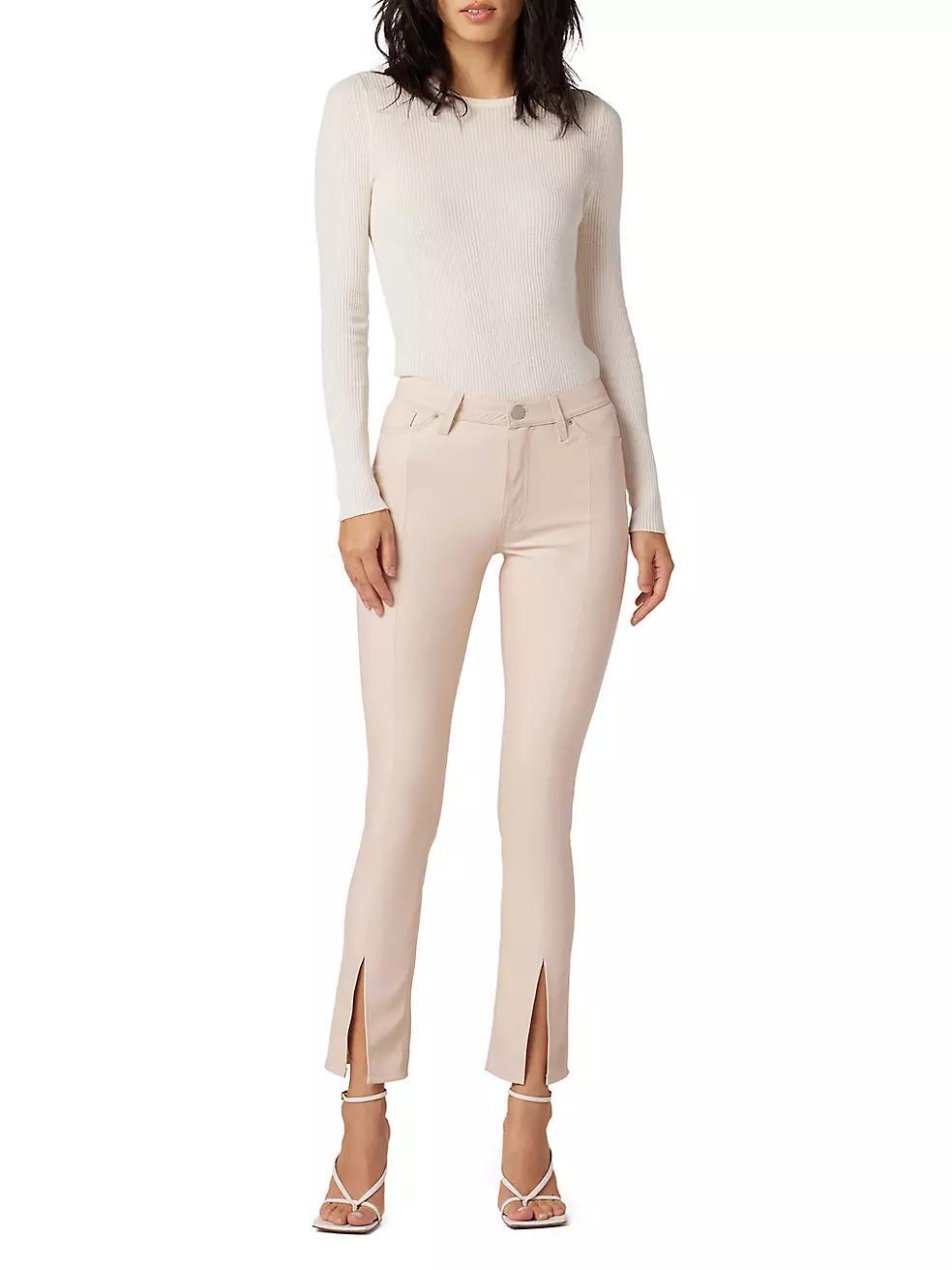 Barbara Split Vegan Leather Jeans Product Image