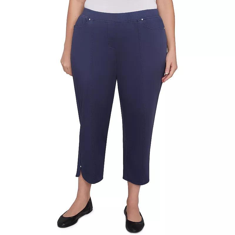 Plus Size Alfred Dunner Tailored Tulip Hem Capri Pants, Women's, Size: 16 W, Marine Blue Product Image