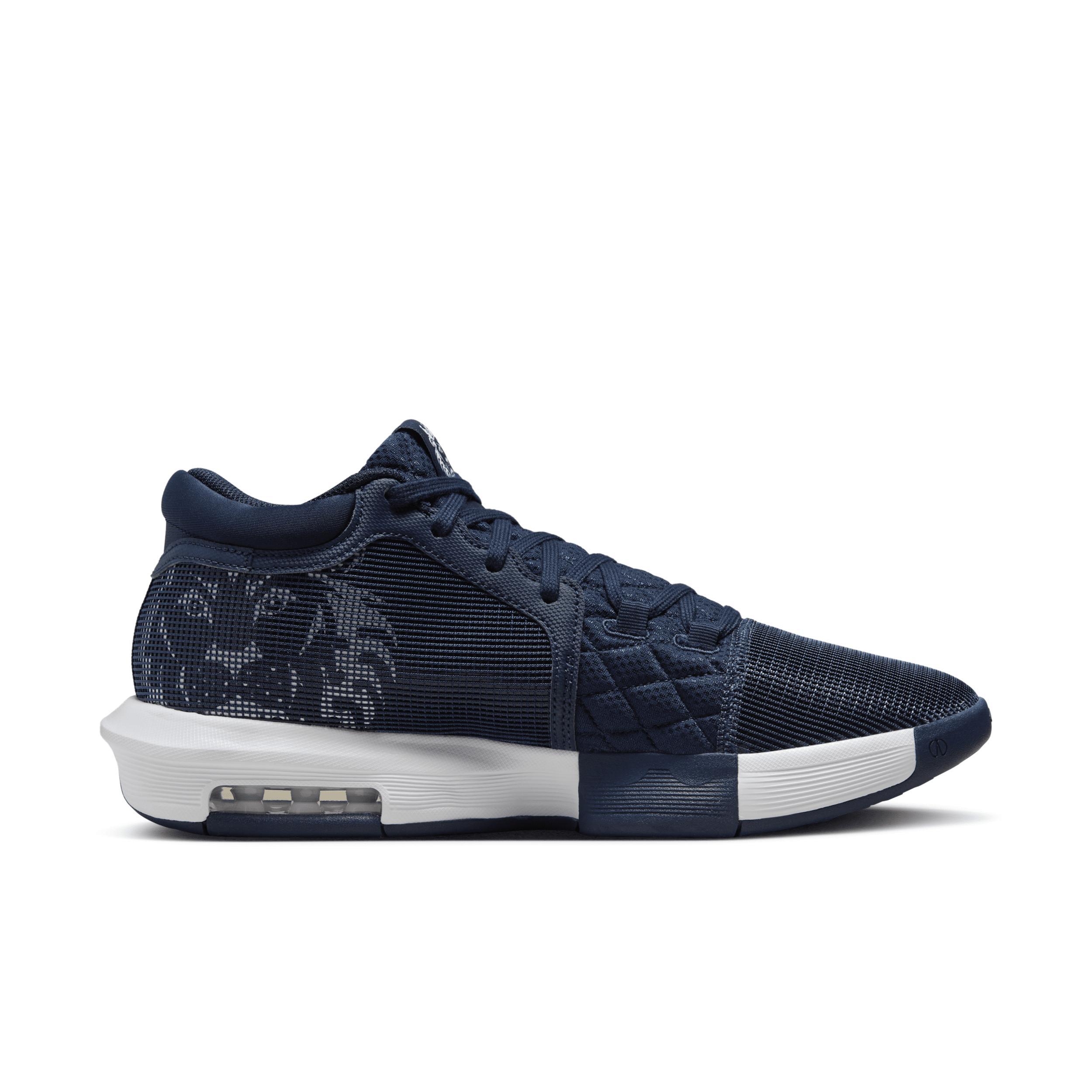 Men's Nike Lebron Witness 8 Basketball Shoes, Size: 11, College Navy White Product Image