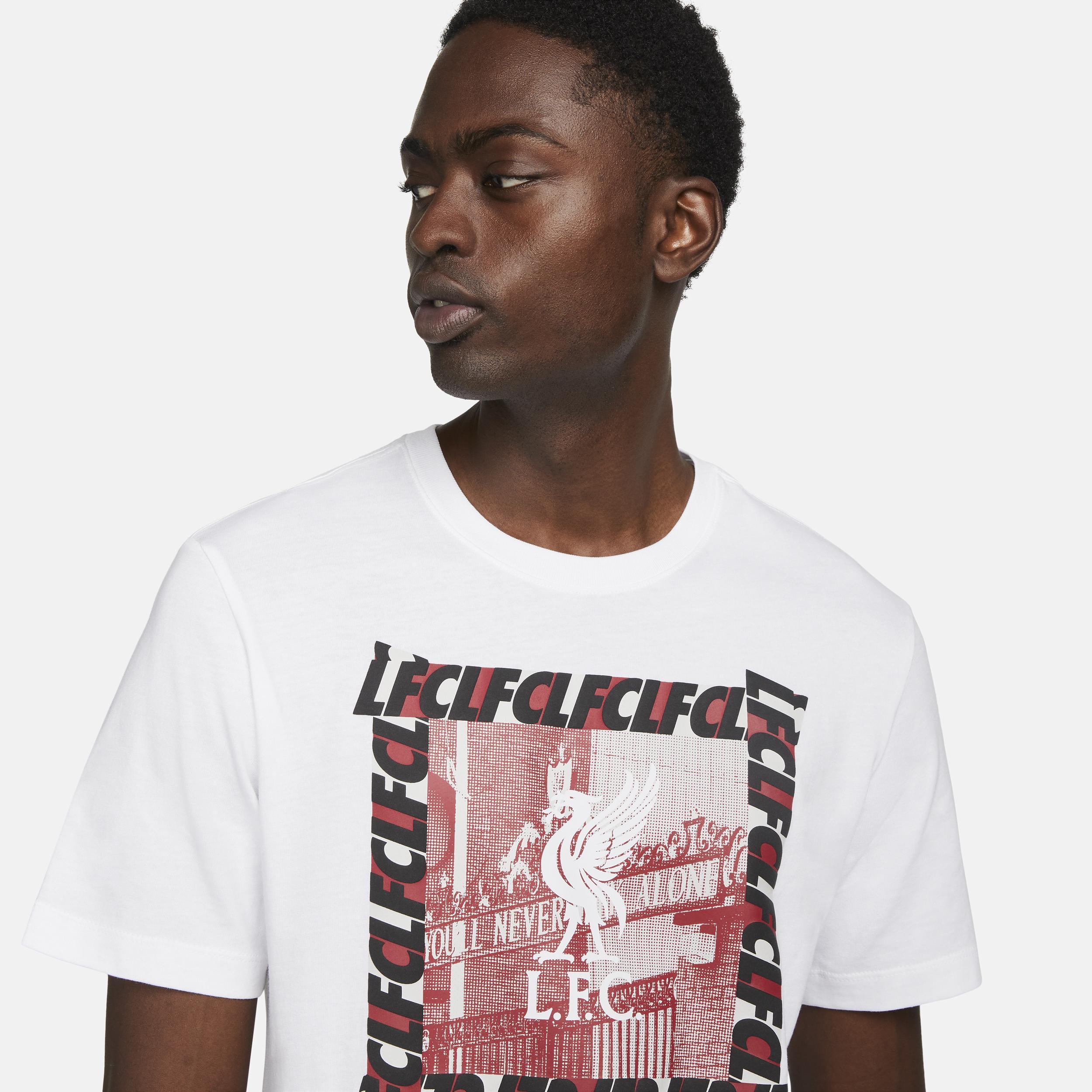 Men's Nike White Liverpool DNA T-Shirt, Size: Medium, Lvp White Product Image