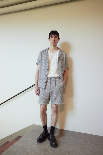 Relaxed Fit Textured Shorts Product Image