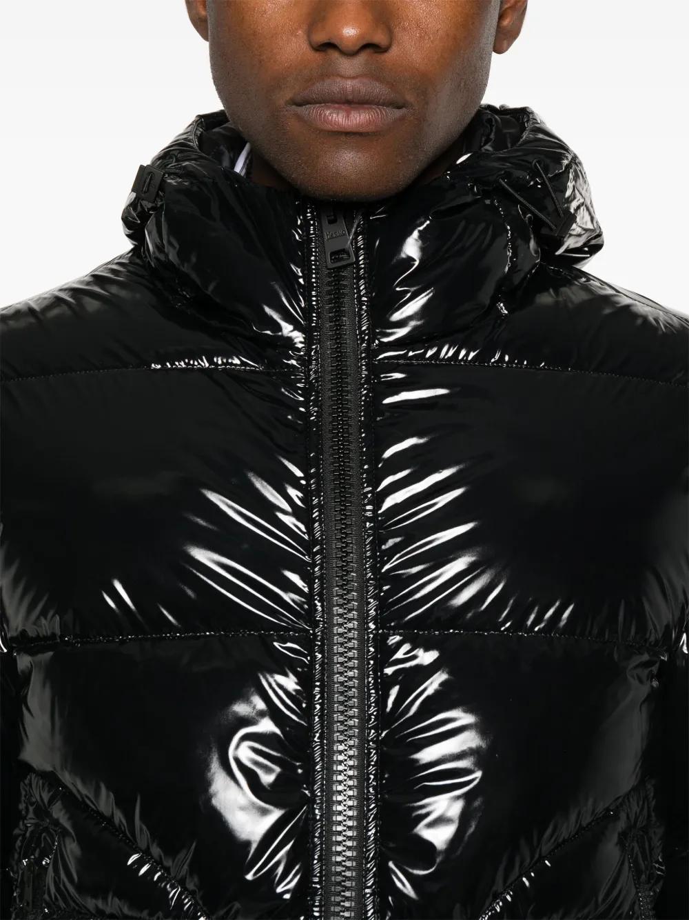 HERNO Hooded Shiny Down Jacket In Black Product Image
