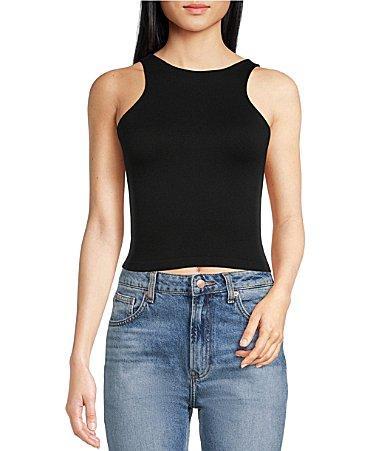 Free People Knit Clean Lines High Neck Sleeveless Camisole Product Image