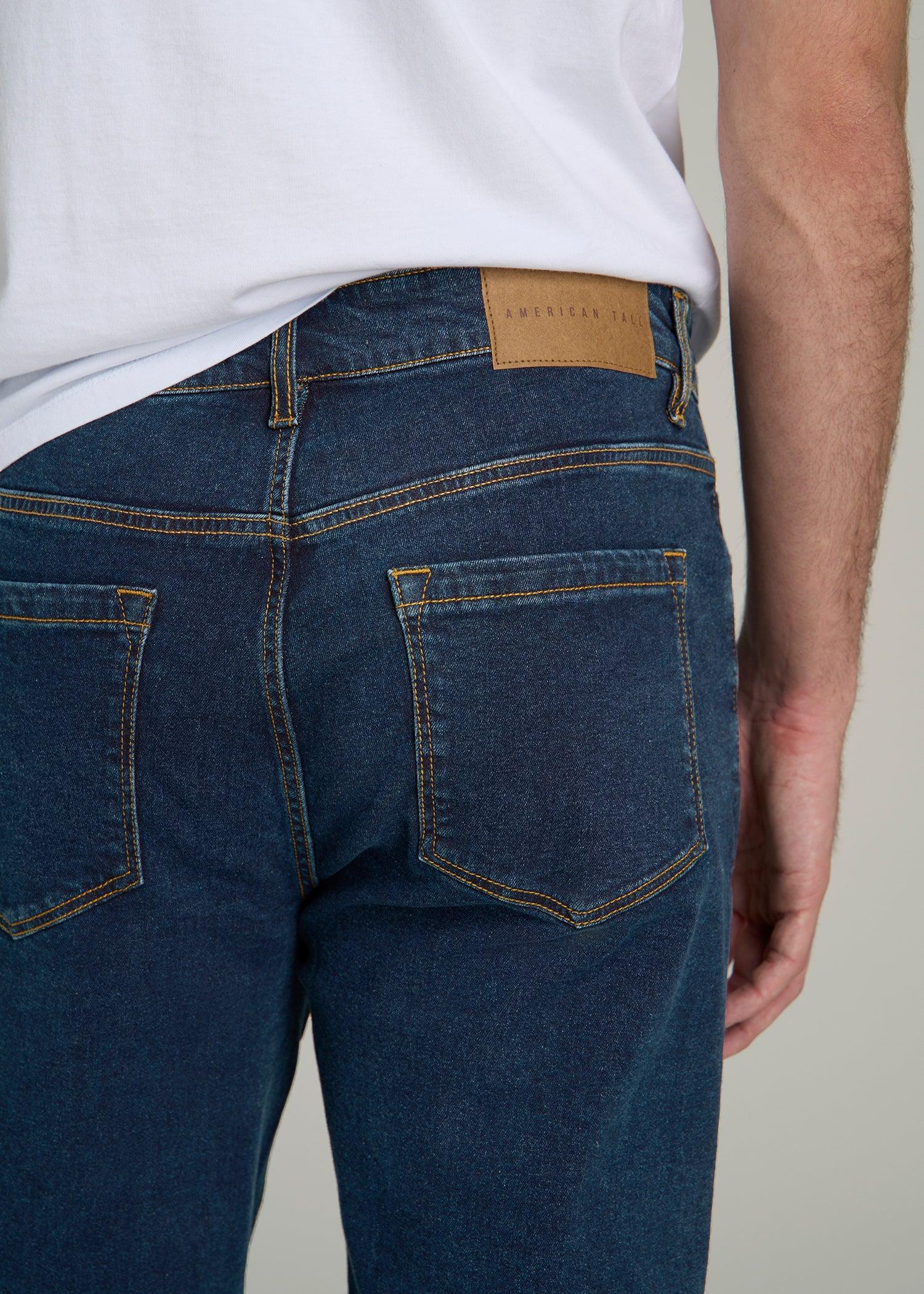 A.T. Basics Men's J1 Straight Fit Jeans for Tall Men in Charged Blue Product Image