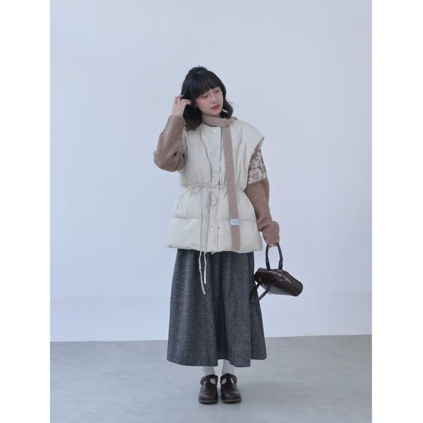 Round Neck Flower Oversized Sweater Product Image
