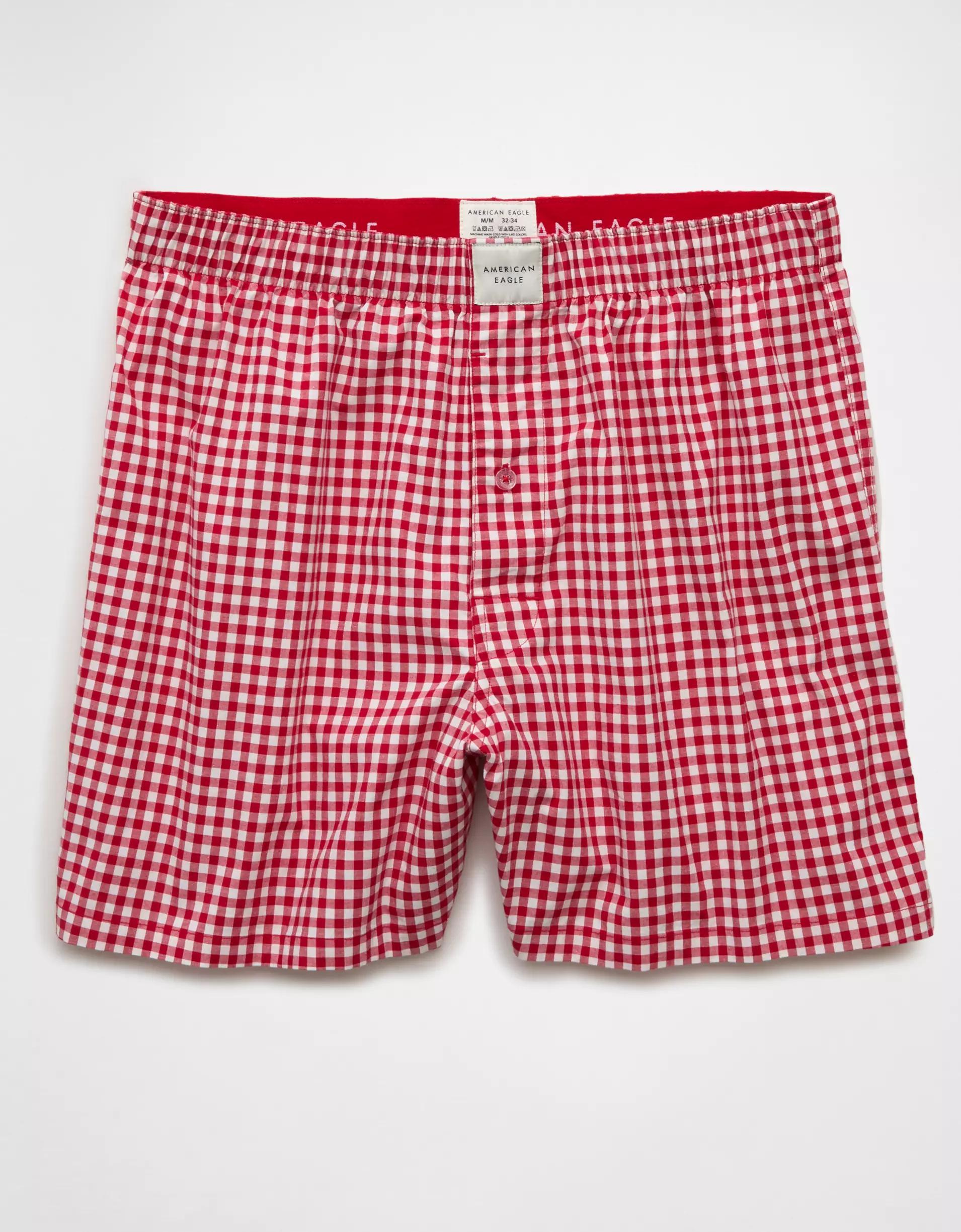 AEO Plaid Stretch Boxer Short Product Image