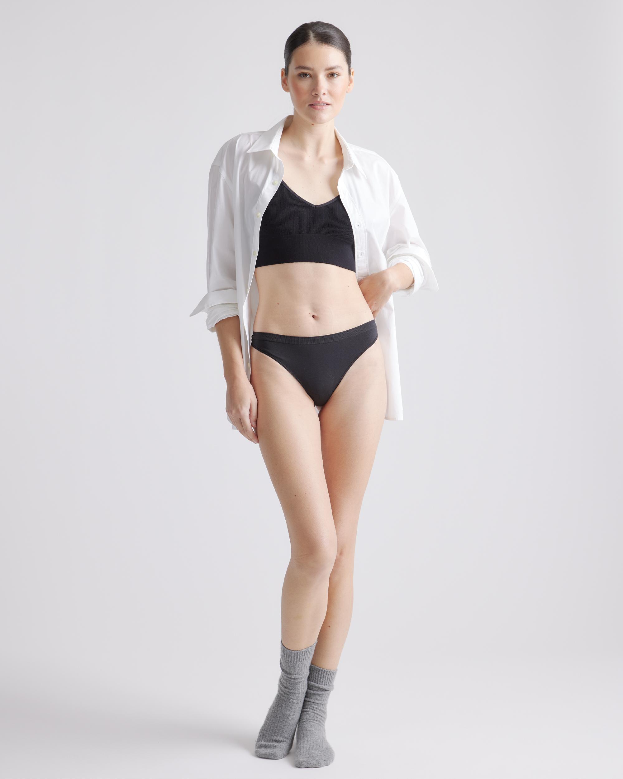 Quince | Women's Smoothing Comfort Thong Nylon/Spandex Product Image