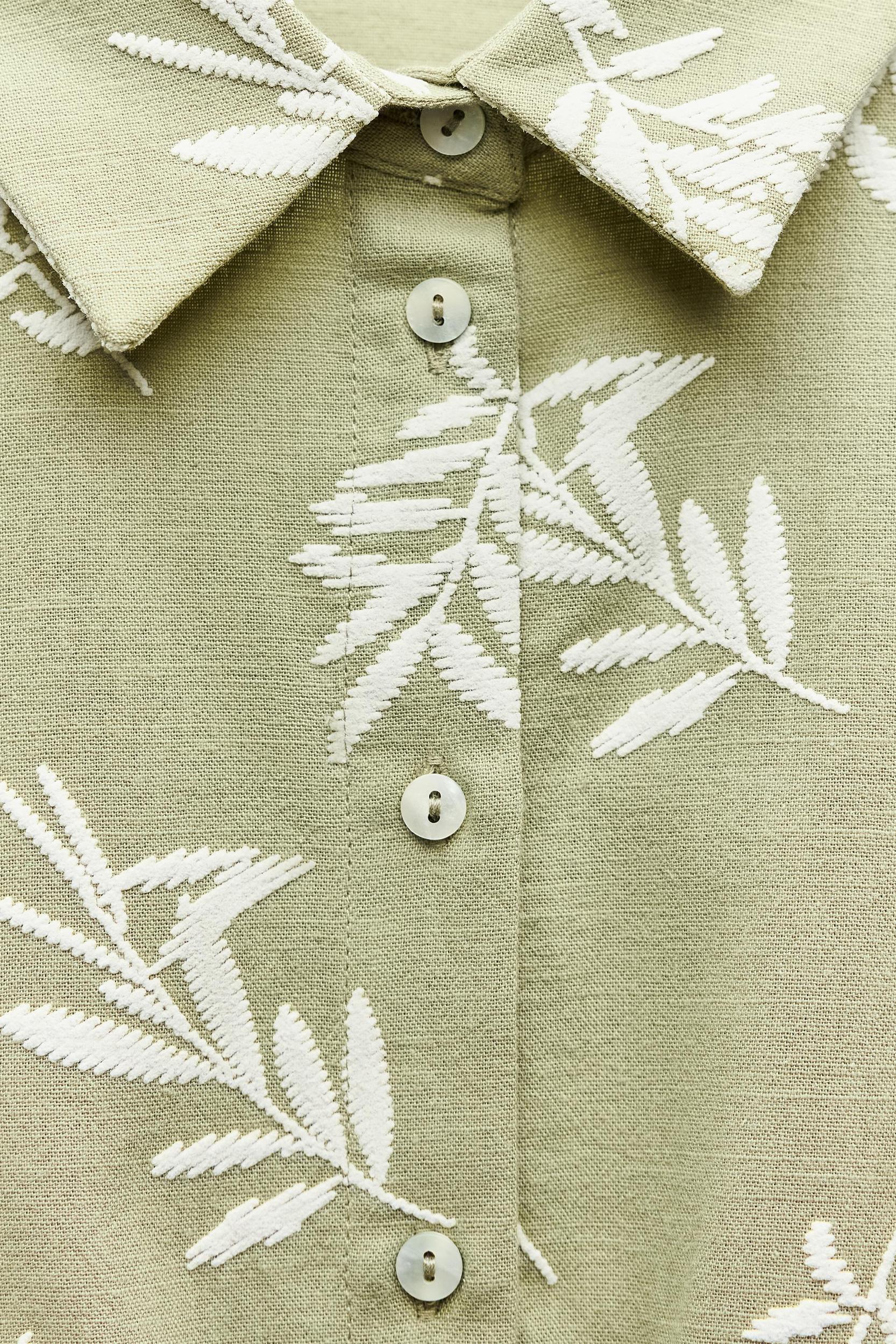RUBBERIZED EMBROIDERY SHIRTDRESS Product Image