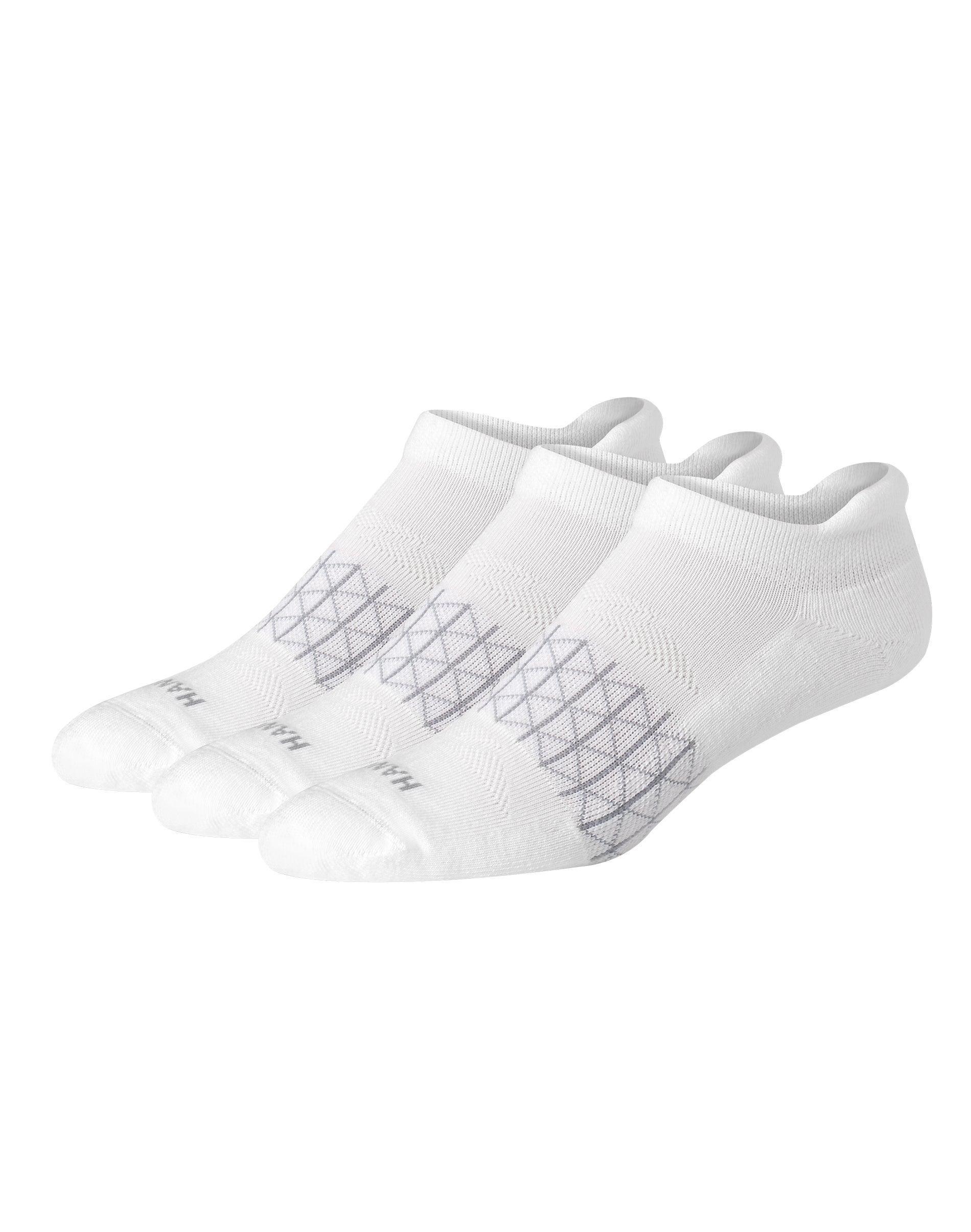 Hanes Mens 3pk Absolute Active Cushioned Heel Shield Socks 6-12: Low Cut, Breathable Mesh, Arch Support, Seamless Toe Product Image