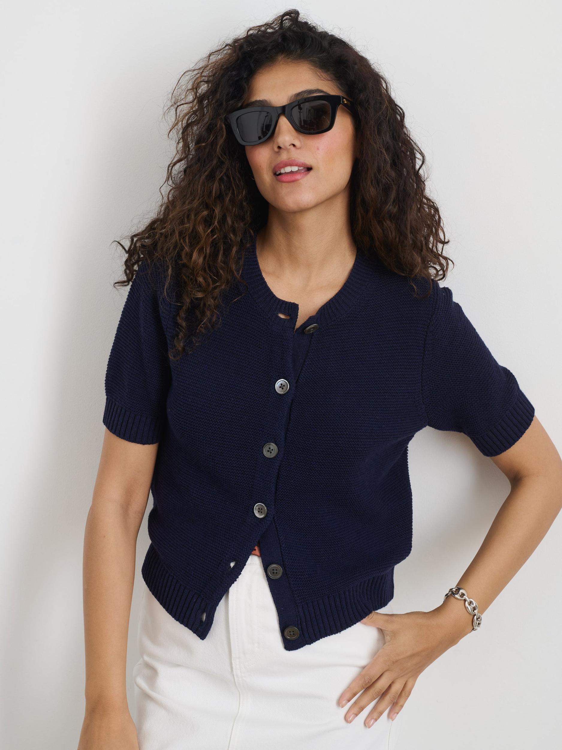 Elle Sweater In Cotton Linen Product Image