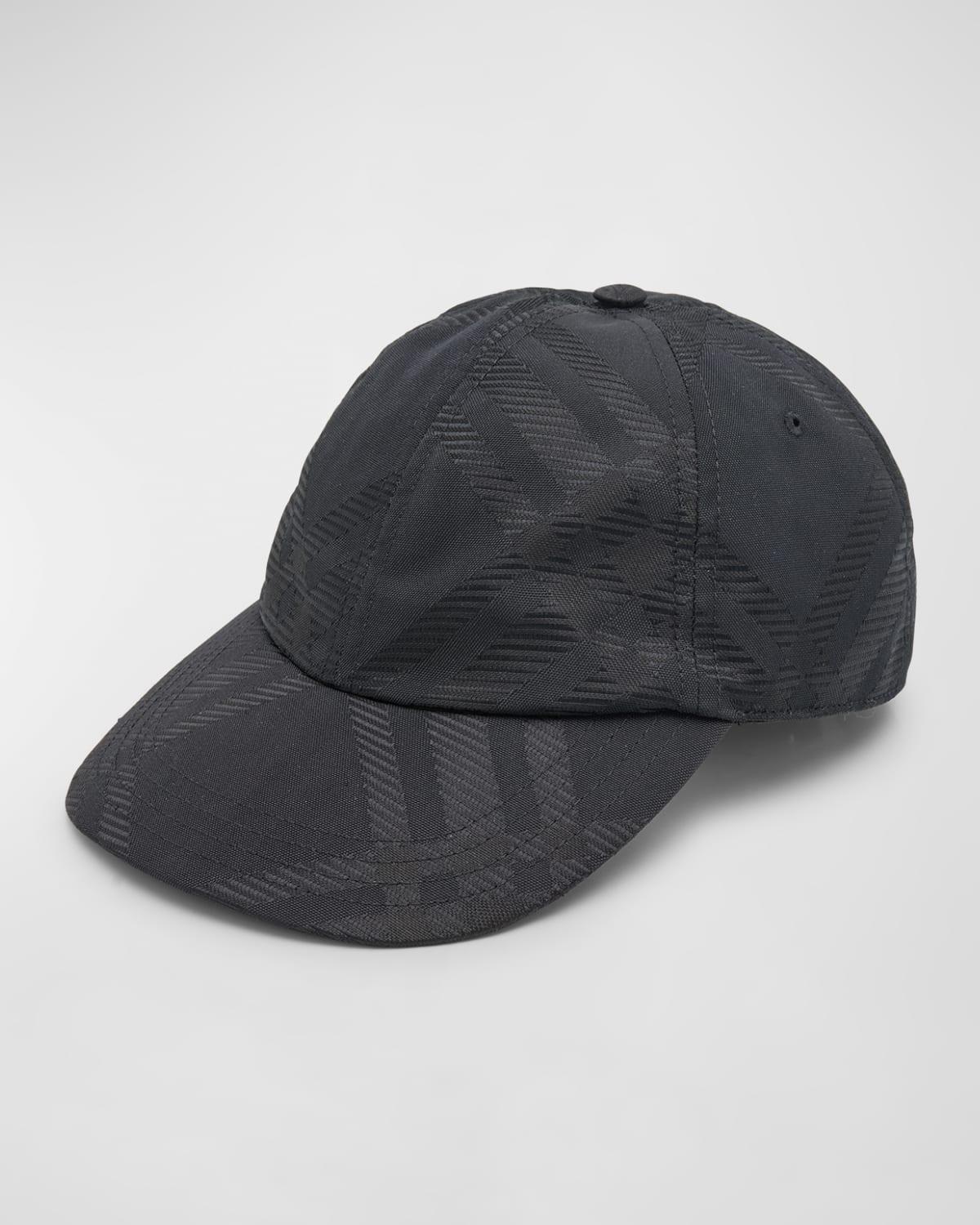 Mens Tonal Check Jacquard Baseball Cap Product Image