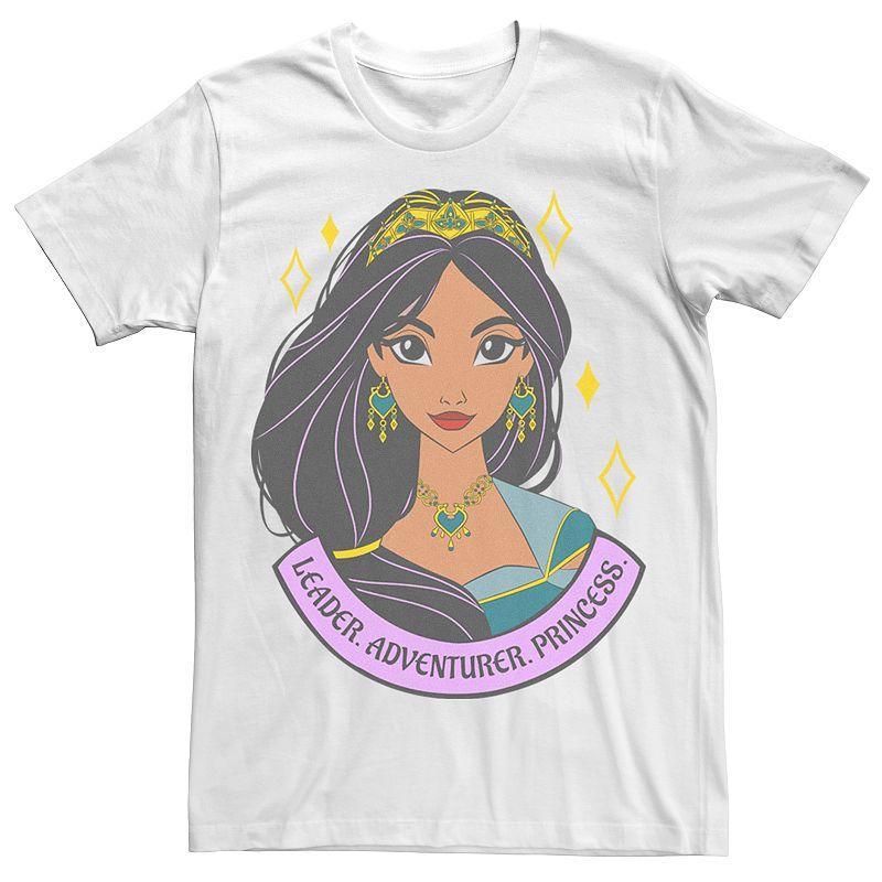 Disney's Aladdin Men's Jasmine Portrait Long Sleeve Graphic Tee, Size: Small, White Product Image