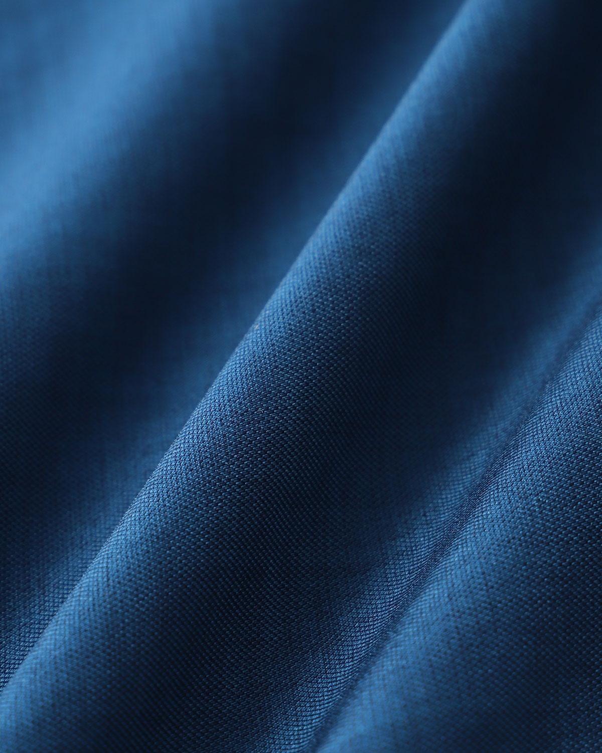 Blue Boat Neck Button Pocket Midi Dress Product Image
