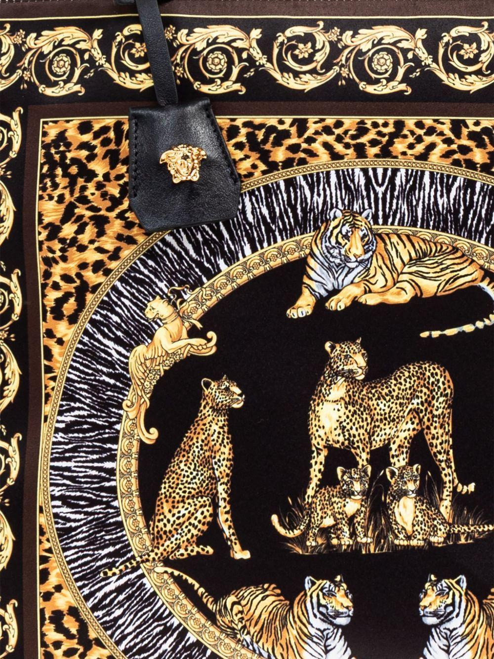 animal-print baroque tote bag Product Image