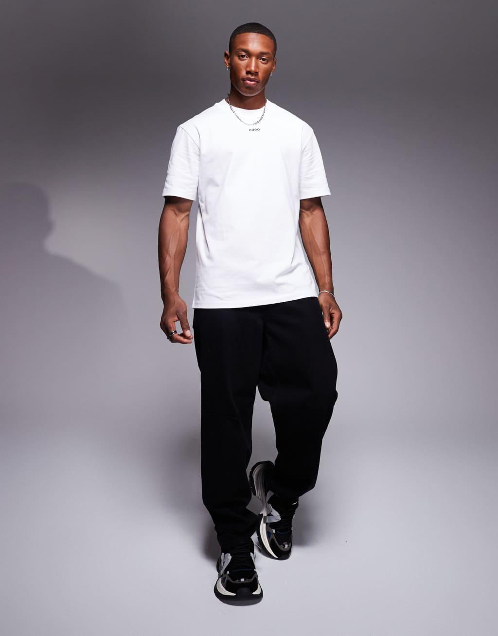HUGO Red dapolino relaxed fit t-shirt in white Product Image