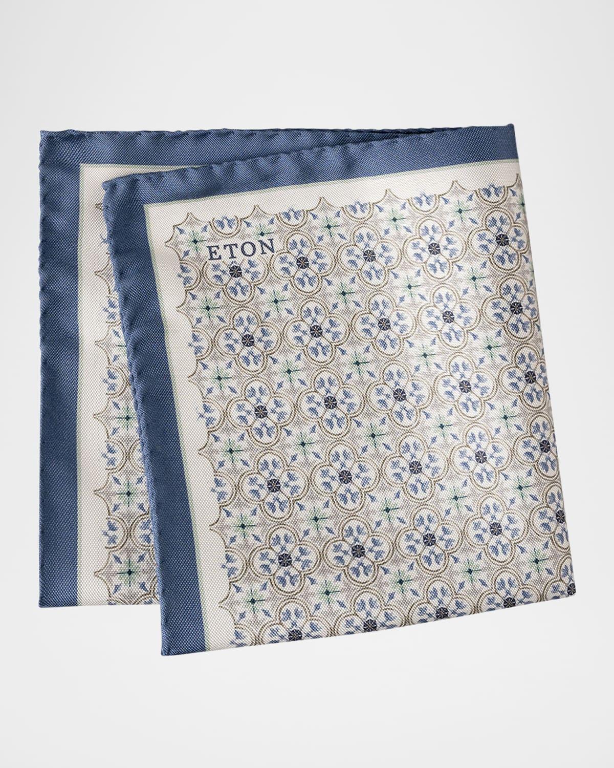Mens Medallion Silk Pocket Square Product Image