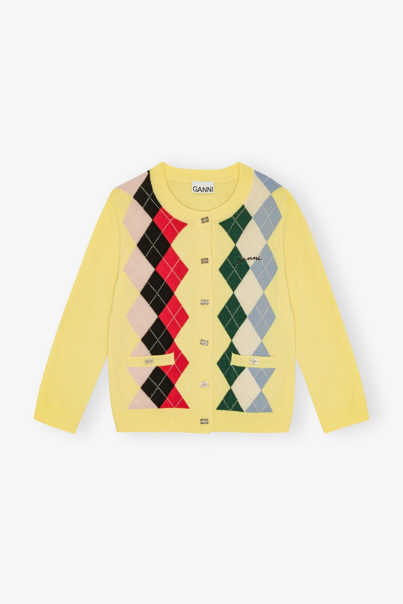 Yellow Check Cardigan Product Image