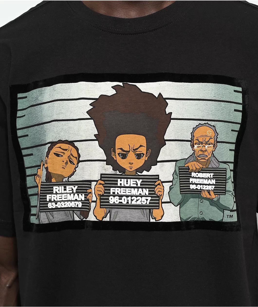 The Boondocks Mugshot Black T-Shirt Product Image