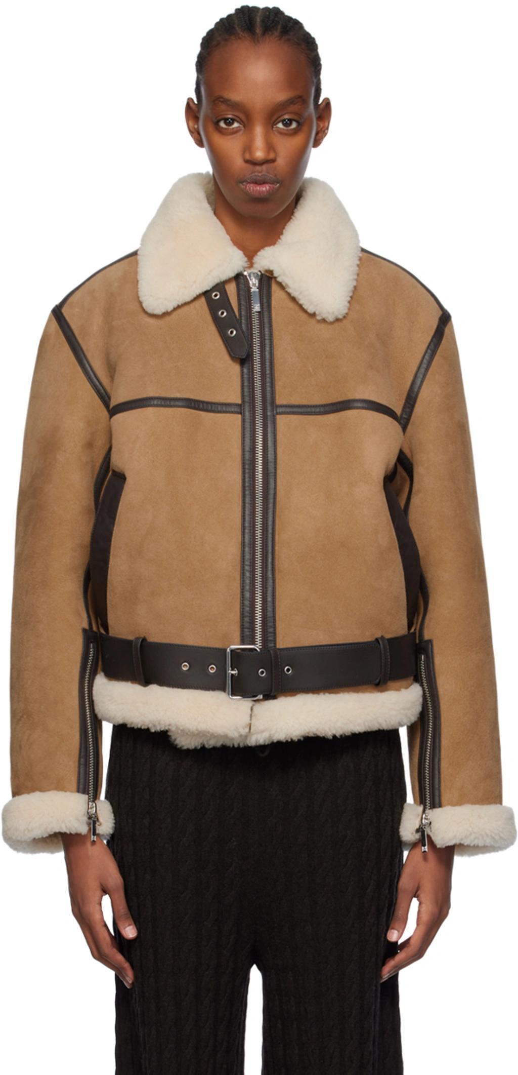 shearling suede jacket Product Image