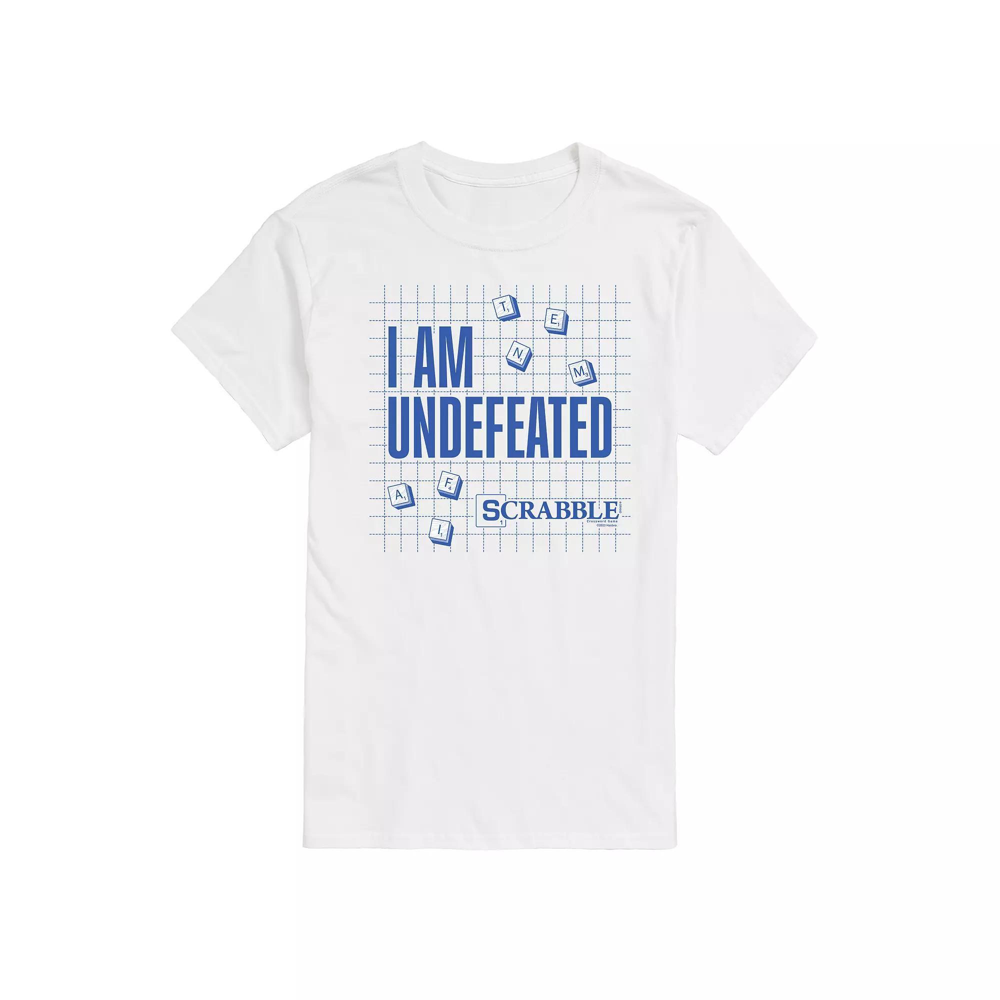 Mens Scrabble I Am Undefeated Graphic Tee by Hasbro Ivory Product Image