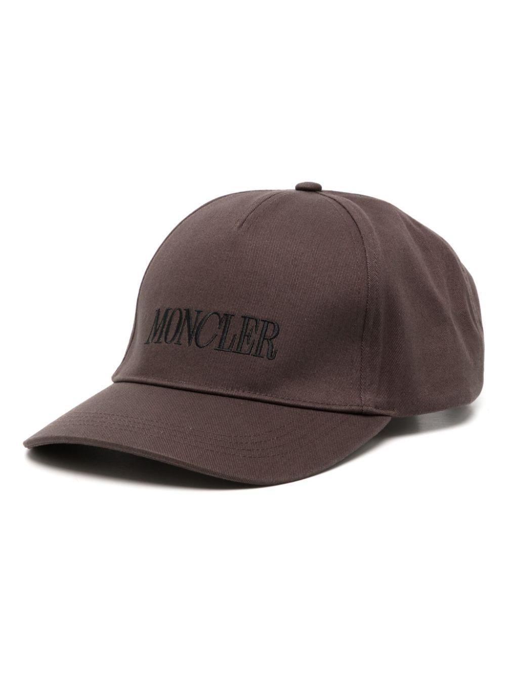 MONCLER Baseball Cap In Dark Brown Product Image