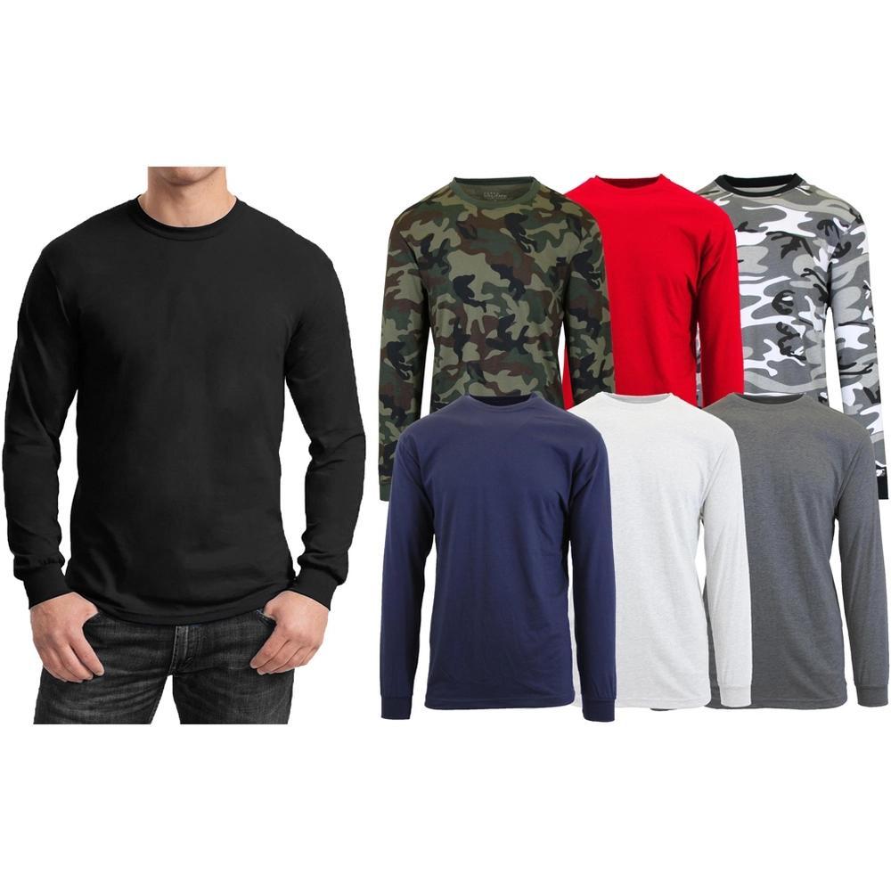 Galaxy By Harvic Men's Cotton-Blend Long Sleeve Crew Neck Tee Product Image