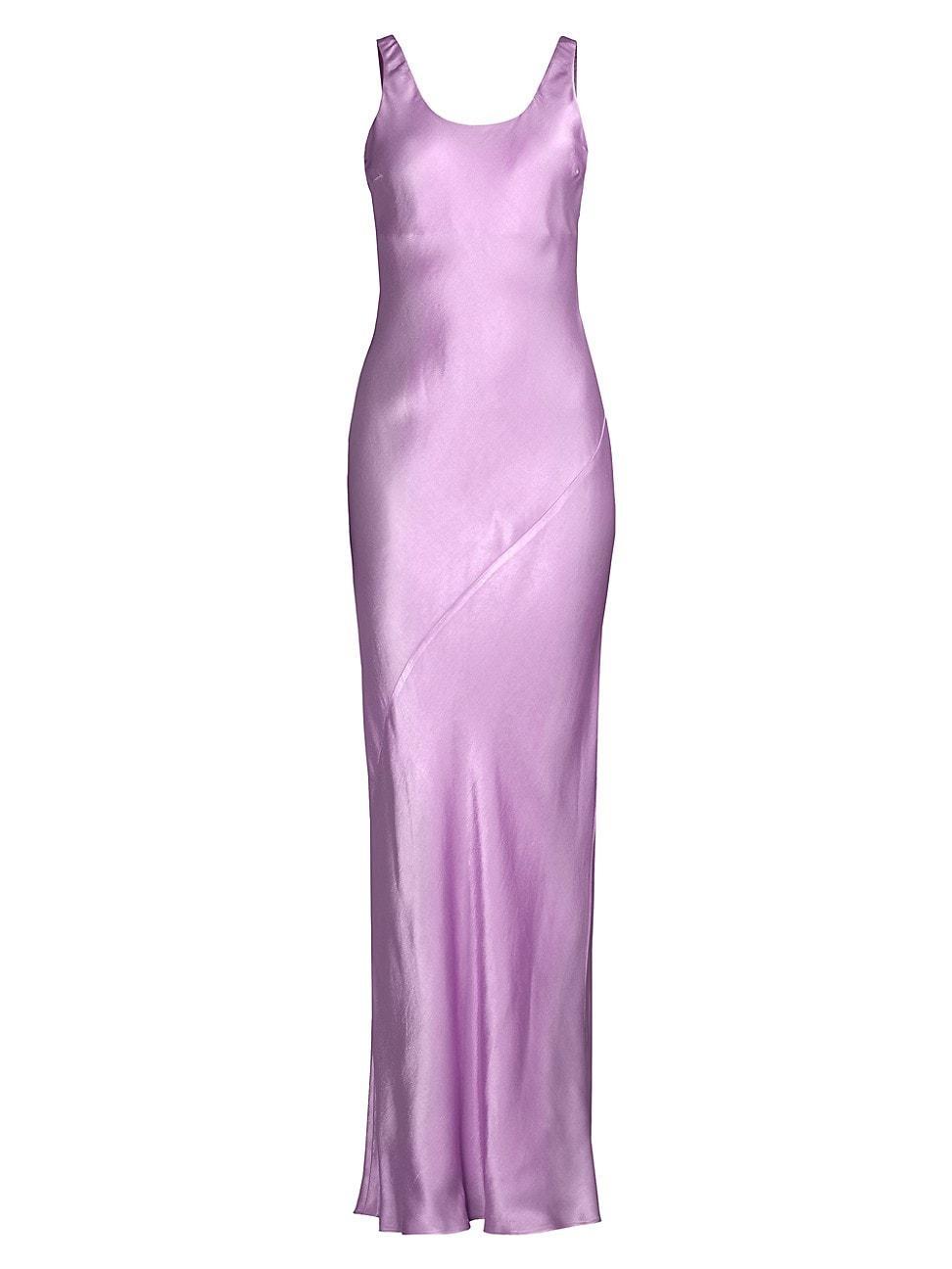 line and dot Adelyn Bias Dress (Lilac) Women's Clothing Product Image