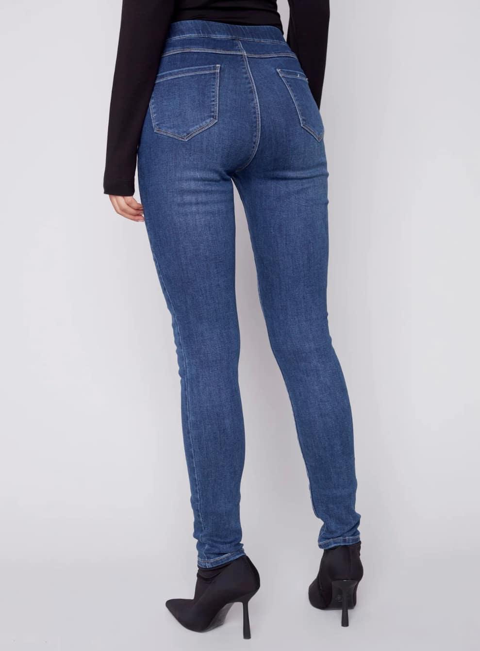 Charlie B. Pull On Slim Leg Jeans Product Image