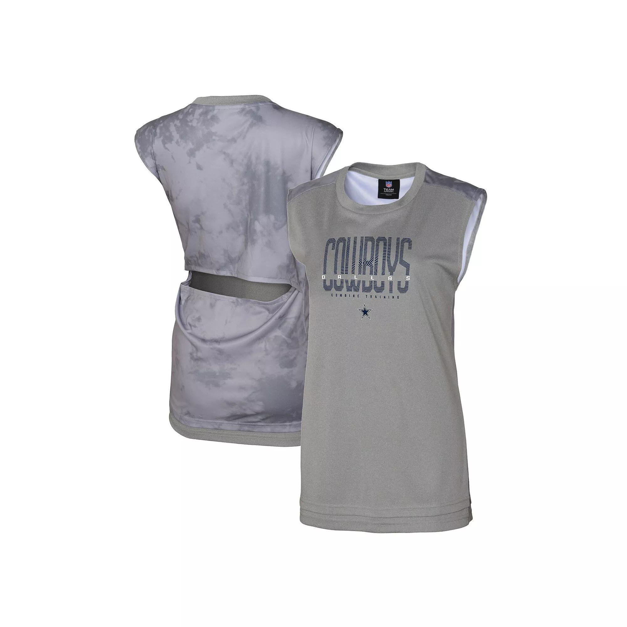 Women's Gray Dallas Cowboys No Sweat Tank Top, Size: XL, Grey Product Image