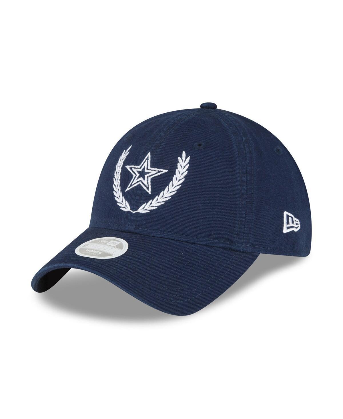 Women's New Era Navy Dallas Cowboys Leaves 9TWENTY Adjustable Hat, Blue Product Image
