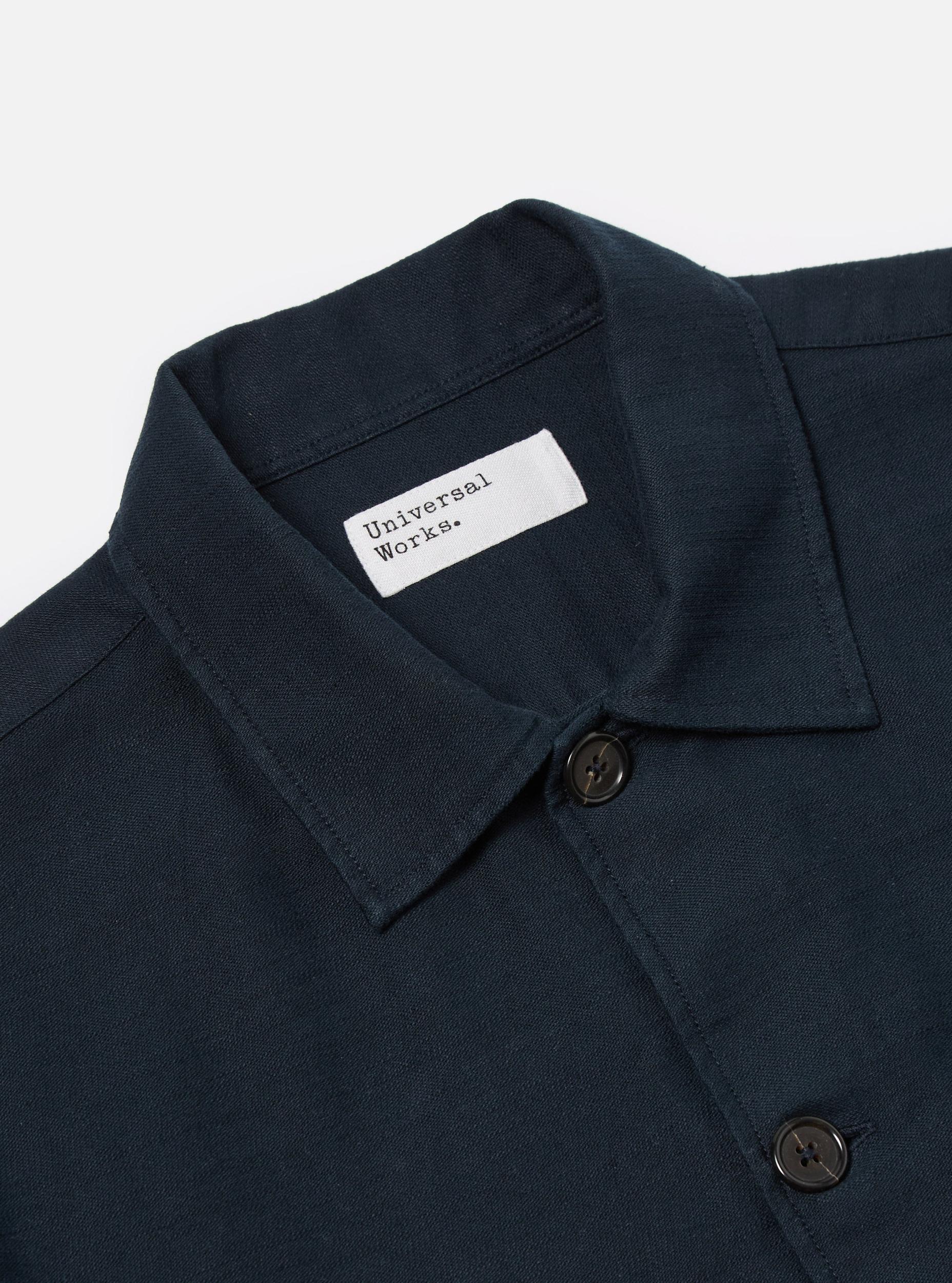Navy Slub Sateen Dockside Jacket Product Image