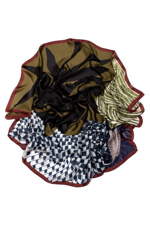 Elizabetta Virginia - Large Silk Scarf Shawl for Women in Olive at Nordstrom Product Image